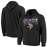 Men's Minnesota Vikings G III Sports by Carl Banks Perfect Season Full Zip Hoodie Charcoal,baseball caps,new era cap wholesale,wholesale hats